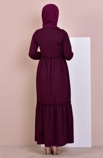 Plum Hijab Dress 3943-05