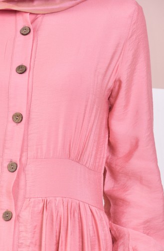 Pileli Elbise 81625-06 Pembe