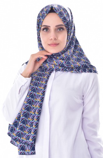 Patterned Voile Shawl 50420-01 Oil 50420-01