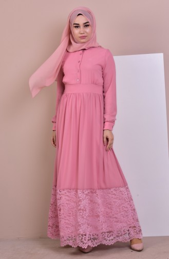 Powder Hijab Dress 81624-05