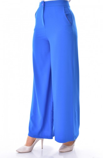 Pantalon Large avec Poches 41074-02 Bleu Roi 41074-02