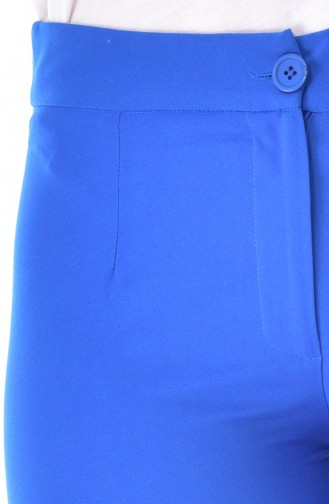 Pantalon Large a Boutons 41079-03 Bleu Roi 41079-03
