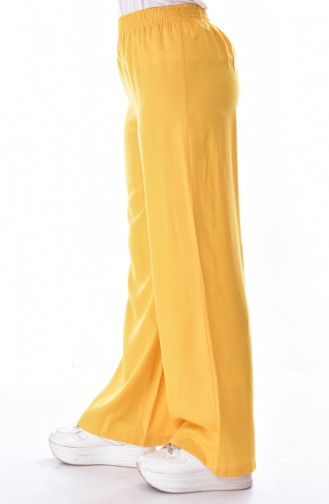 Waist Elastic Wide Leg Trousers 41002-04 Yellow 41002-04