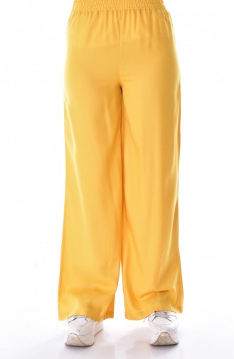 Waist Elastic Wide Leg Trousers 41002-04 Yellow 41002-04