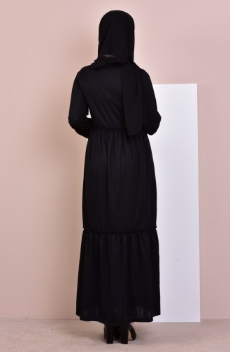 Black Hijab Dress 3943-02