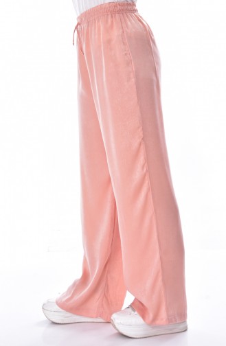 Wast Elastic Wide Leg Pants 41016-01 Salmon 41016-01