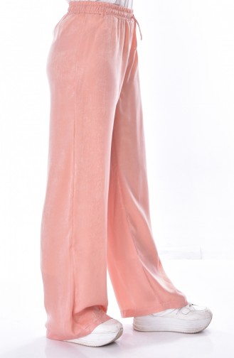 Wast Elastic Wide Leg Pants 41016-01 Salmon 41016-01