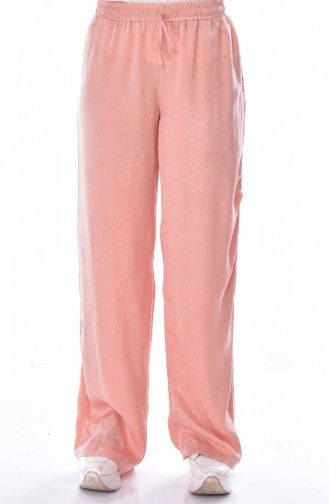 Wast Elastic Wide Leg Pants 41016-01 Salmon 41016-01