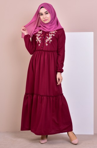 Embroideried Dress 3943-04 Cherry 3943-04