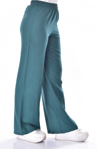 Pantalon Large Taille élastique 41002-09 Vert emeraude 41002-09