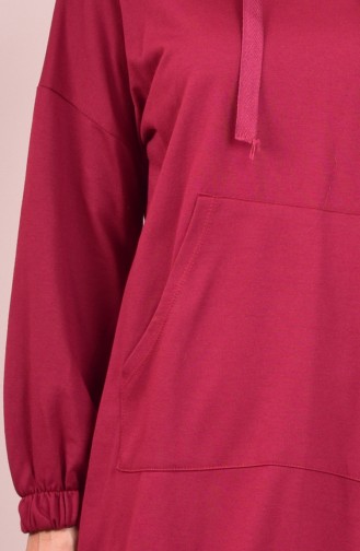 Pocketed Sweatshirt 2103-03 Claret Red 2103-03