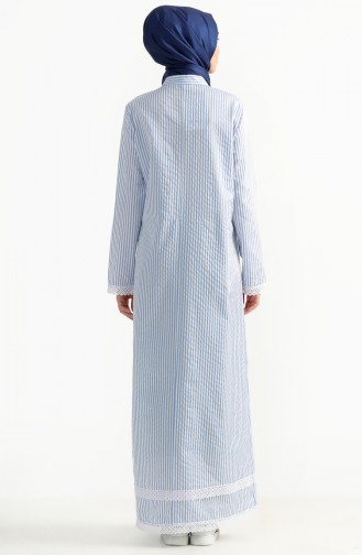 Ice Blue Hijab Dress 7195-03
