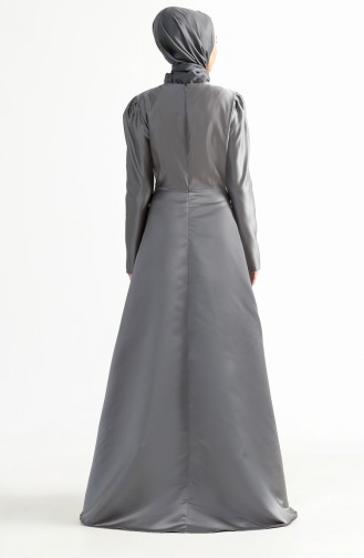 Grau Hijab-Abendkleider 7292-01