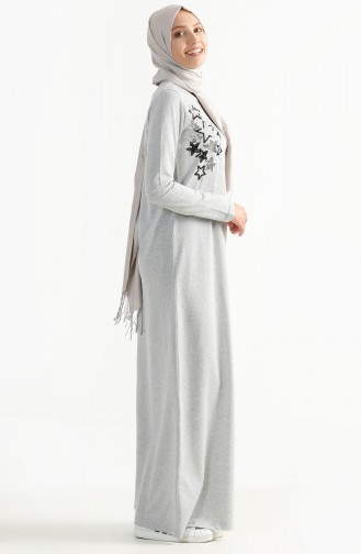 TUBANUR Sequined Dress 2979-04 Gray 2979-04