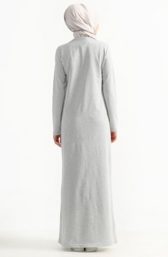 Grau Hijab Kleider 2979-04