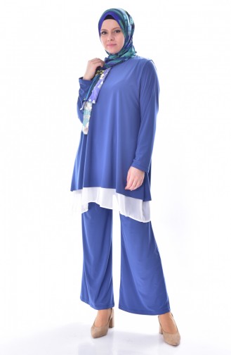 Tunic Trousers Double Suit 1975-04 Indigo 1975-04