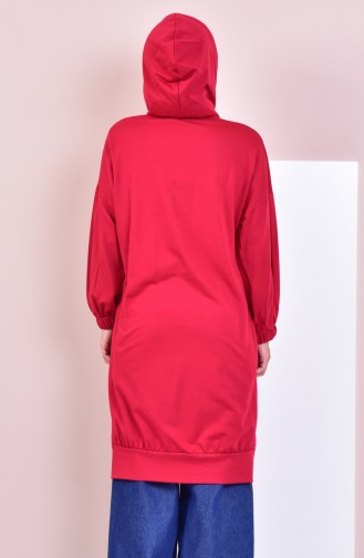 Cepli Sweatshirt 2103-02 Kırmızı