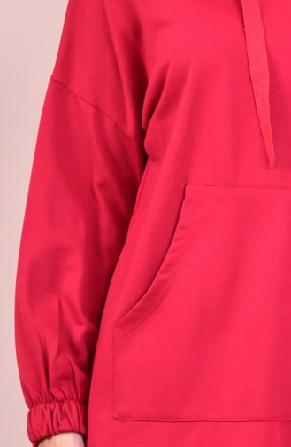 Pocketed Sweatshirt 2103-02 Red 2103-02