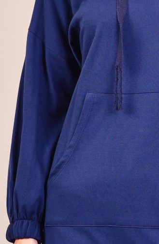 Pocketed Sweatshirt 2103-06 Navy Blue 2103-06