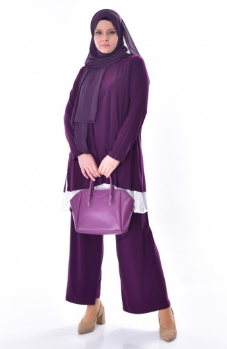 Tunic Trousers Double Suit 1975-03 Purple 1975-03