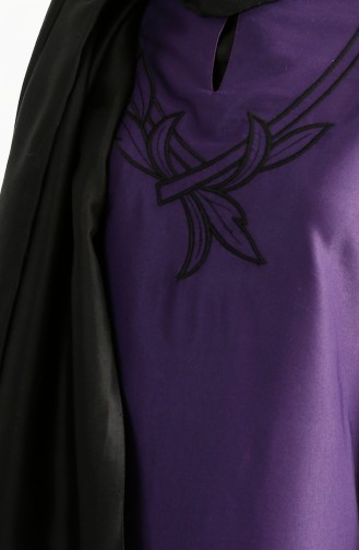 TUBANUR Embroidered Dress 2975-11 Purple 2975-11