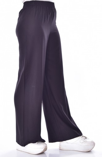 Beli Lastikli Bol Paça Pantolon 41002-10 Siyah 41002-10