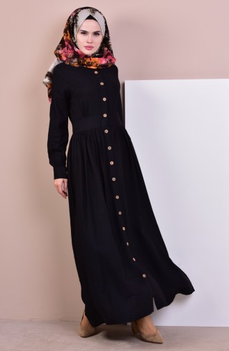 Black Hijab Dress 81625-05