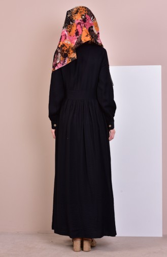 Black Hijab Dress 81625-05