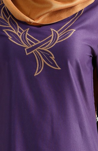 TUBANUR Embroidered Dress 2975-13 Light Purple 2975-13