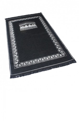 Kabe Desenli Şönil Seccade Siyah