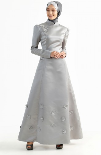 Robe de Soirée 7192-06 Gris Clair 7192-06