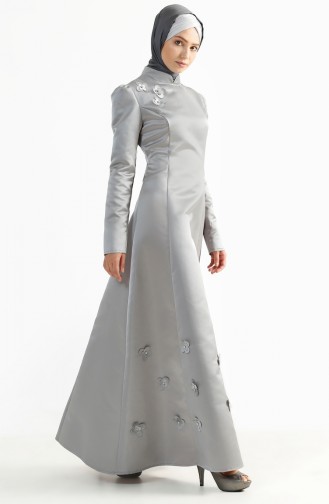 Robe de Soirée 7192-06 Gris Clair 7192-06