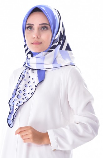Patterned Shawl 2040-02 Baby Blue 2040-02