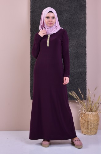 Robe Détail Pierre 99160-01 Bordeaux 99160-01