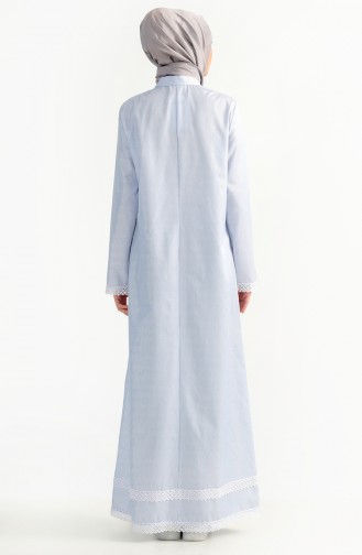 Ice Blue Hijab Dress 7196-02