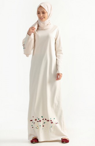 Robe Hijab Ecru 2980-03