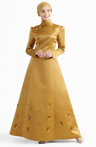 Kuplu Evening Dress 7192-04 Gold 7192-04