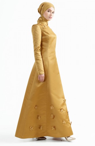 Kuplu Evening Dress 7192-04 Gold 7192-04