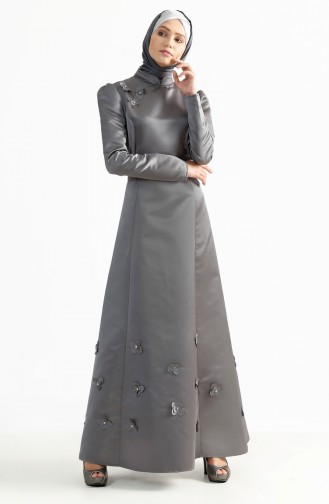 Kuplu Evening Dress 7192-03 Gray 7192-03