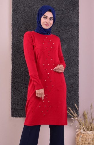 Pull Tricot Perlés 4208-05 Rouge 4208-05