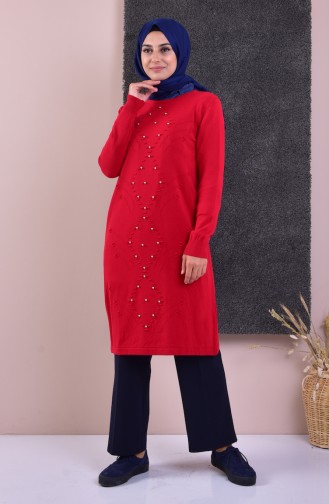 Pull Tricot Perlés 4208-05 Rouge 4208-05