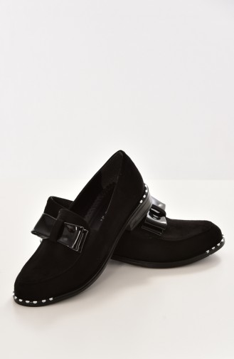 Schwarz Tägliche Schuhe 105K-02