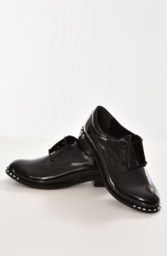 Schwarz Tägliche Schuhe 107K-01