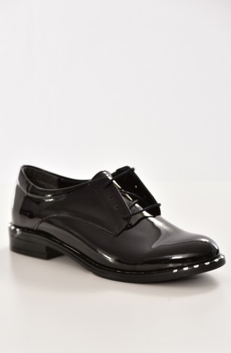 Schwarz Tägliche Schuhe 107K-01