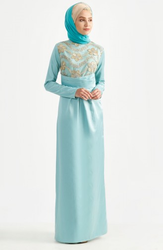 Lace Evening Dress 7199-01 Mint Green 7199-01