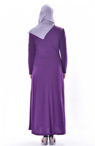 Large size Pearl Dress 0246-04 Purple 0246-04