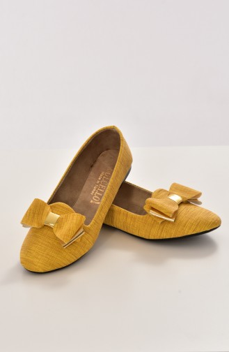 Yellow Women`s Flats 50192-02