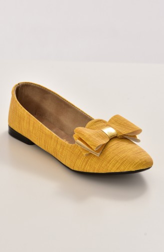 Yellow Women`s Flats 50192-02