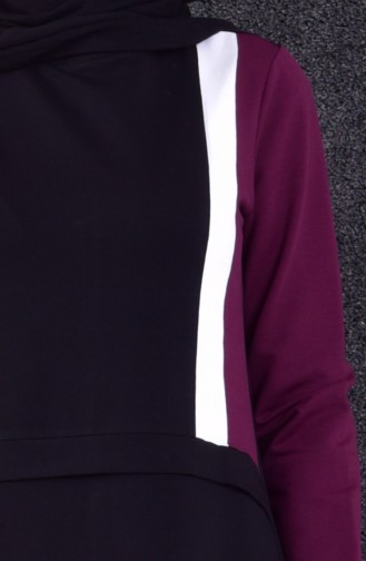 Garnili Spor Elbise 8257-01 Siyah