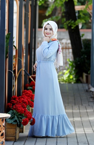 Women´s Frilly Dress 0156-01 Baby Blue 0156-01